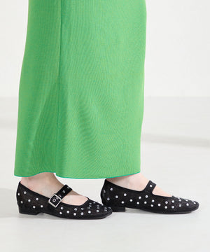 【WEB先行予約/3月下旬発売予定】ビジュー付きシアーメリージェーンパンプス/61120