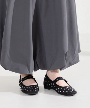 【WEB先行予約/3月下旬発売予定】ビジュー付きシアーメリージェーンパンプス/61120