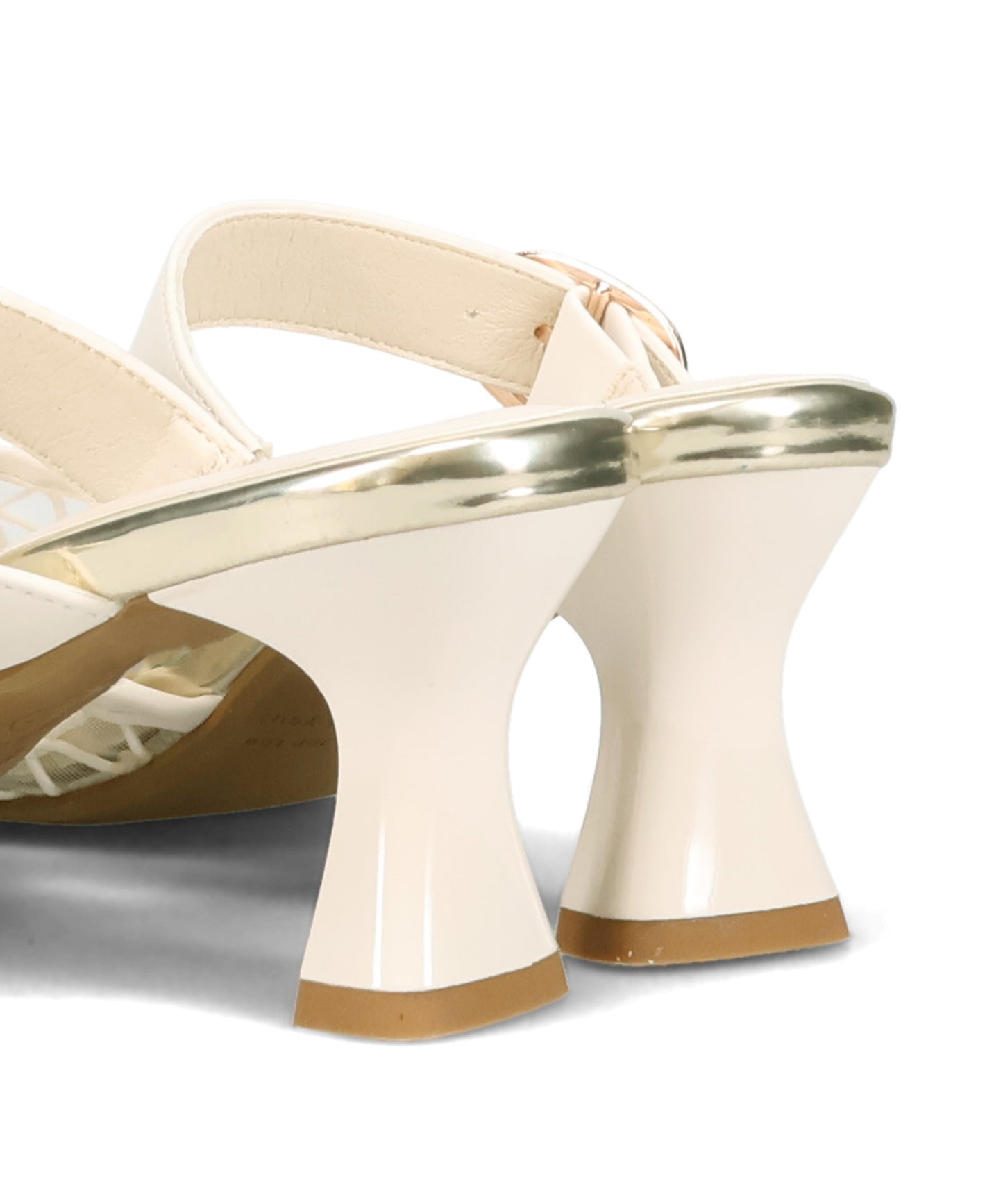 ゴールドバックルチュールミュールパンプス/61124