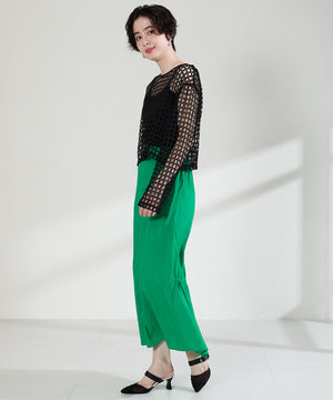 ゴールドバックルチュールミュールパンプス/61124