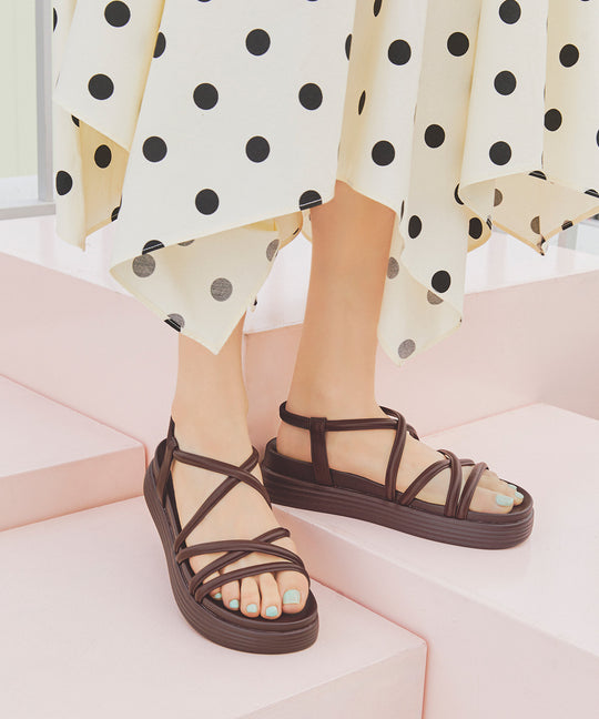 【カタログ掲載アイテム】クロスストラップ軽量ソールサンダル/61208