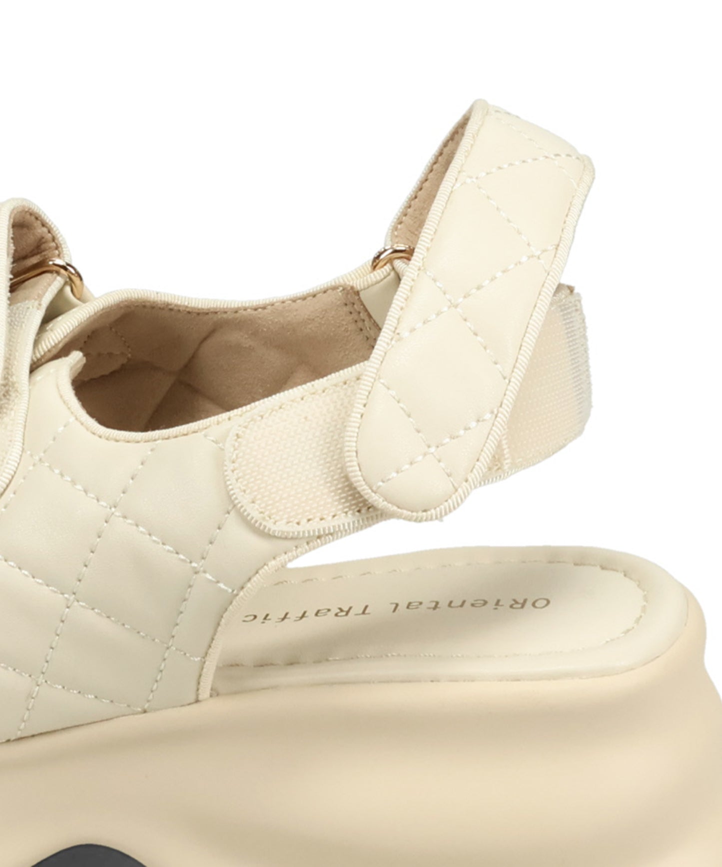 パール×キルティング厚底サンダル/61209