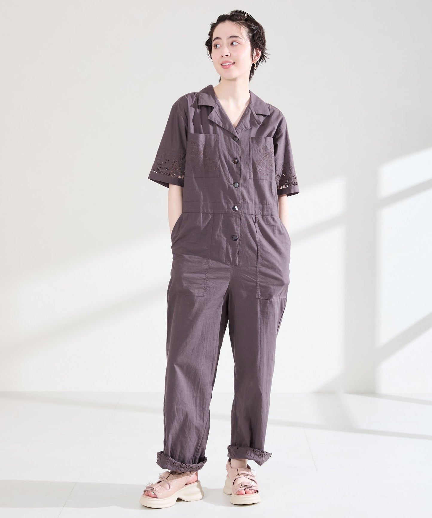 パール×キルティング厚底サンダル/61209