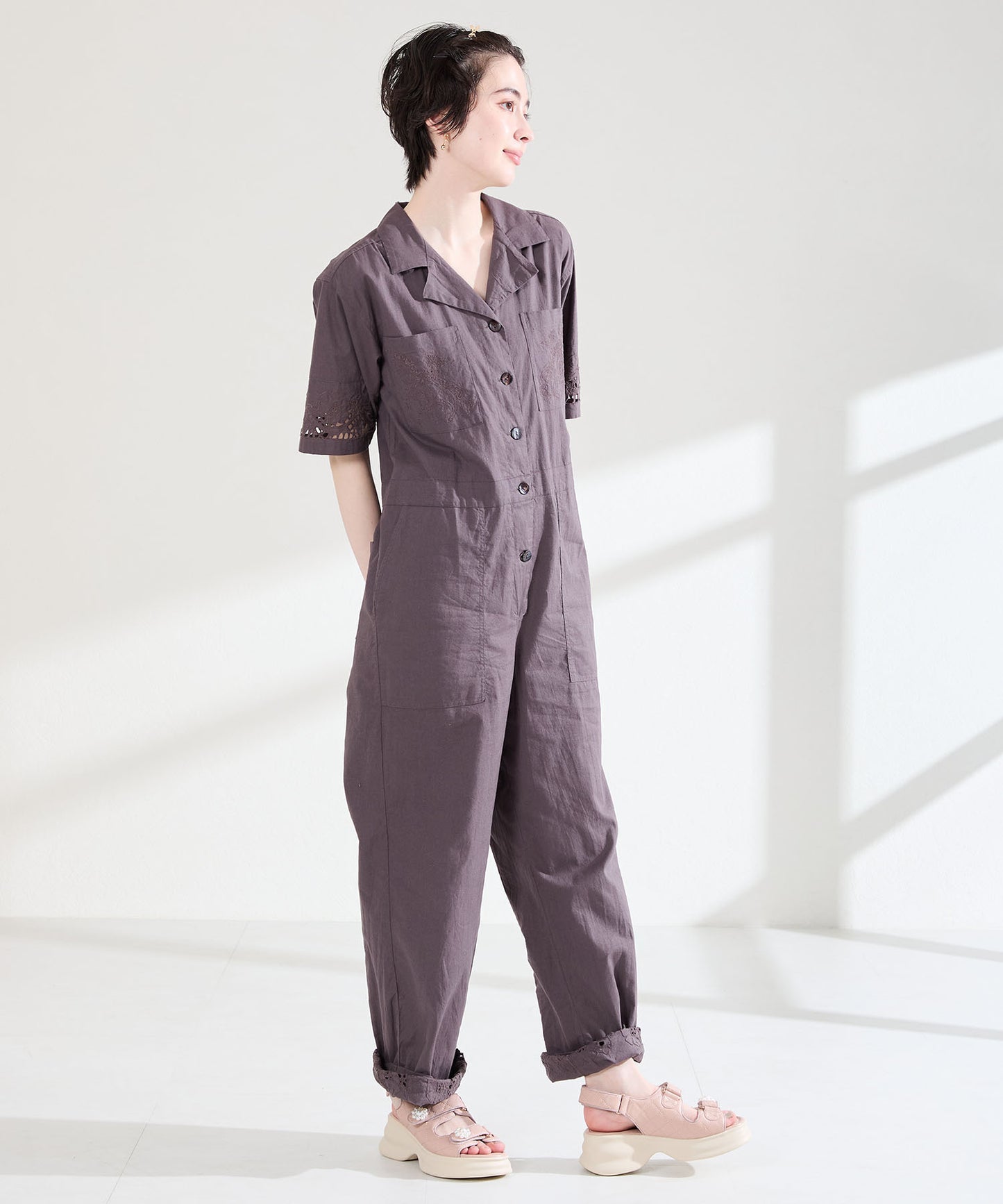 パール×キルティング厚底サンダル/61209