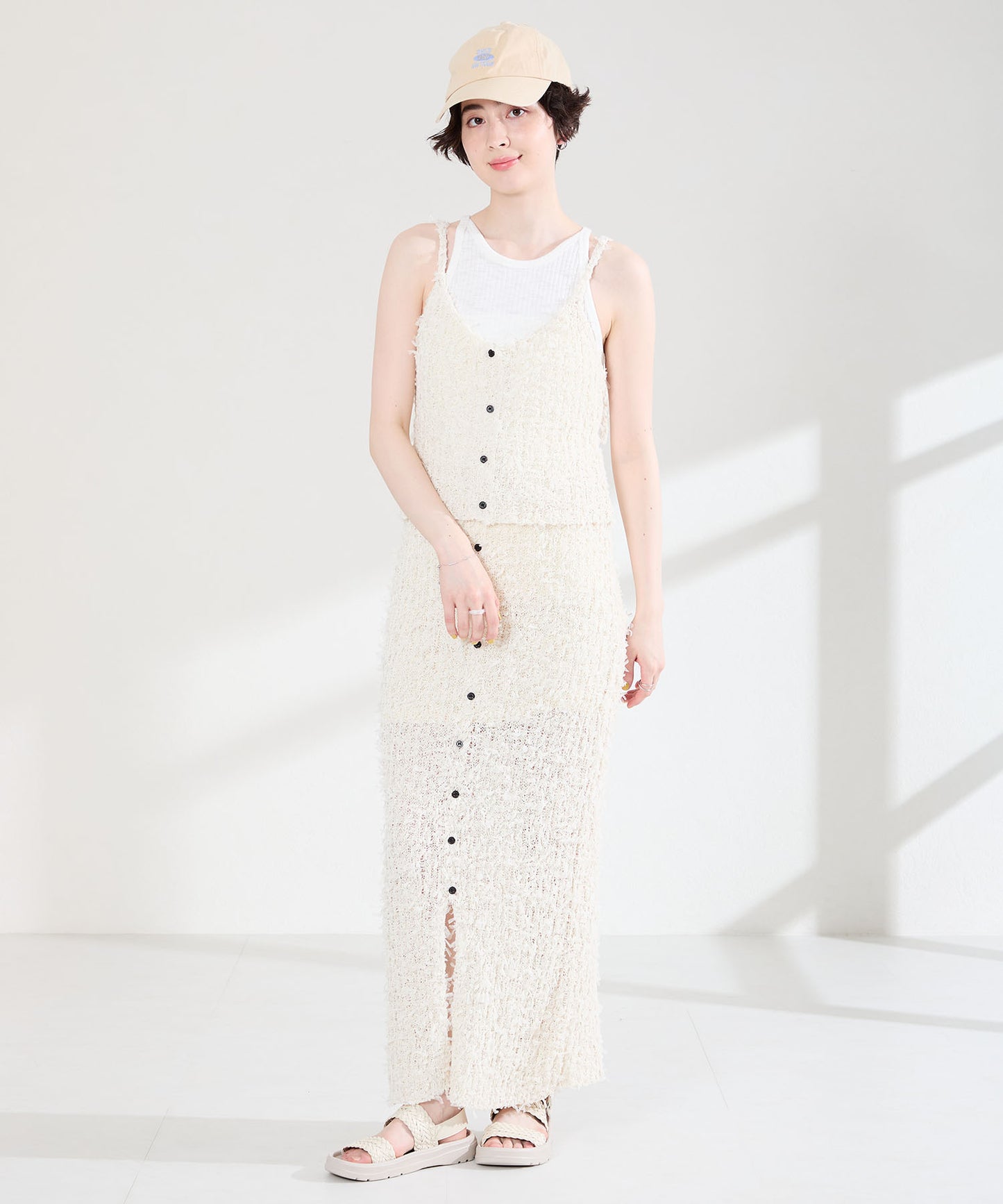【Fit meサンダル】編みベルトサンダル/61225
