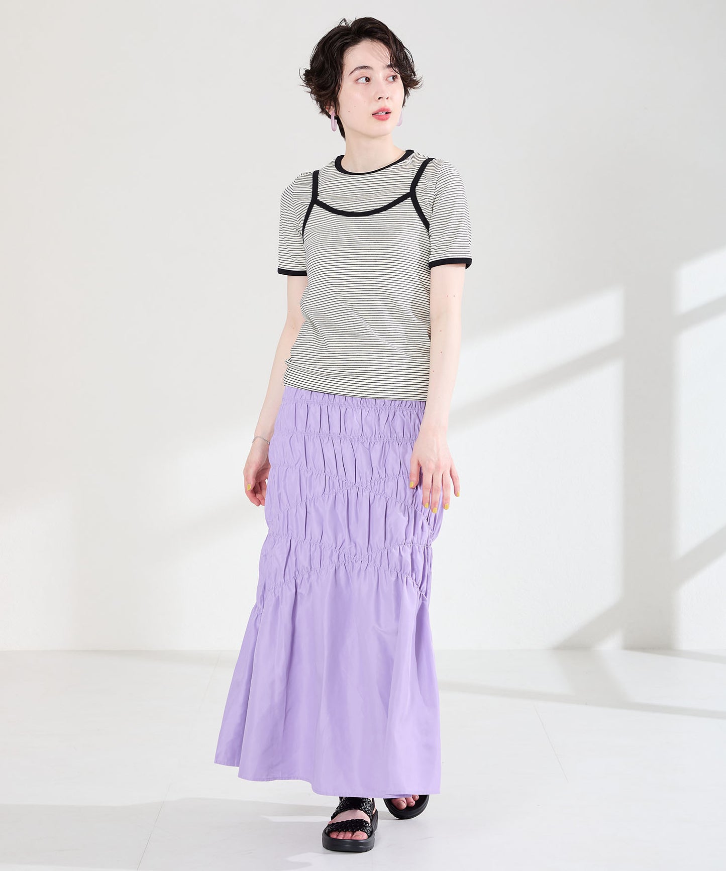 【Fit meサンダル】編みベルトサンダル/61225