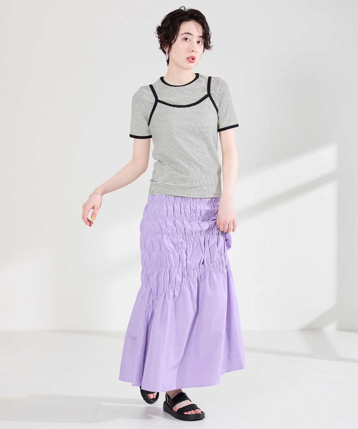 【Fit meサンダル】編みベルトサンダル/61225