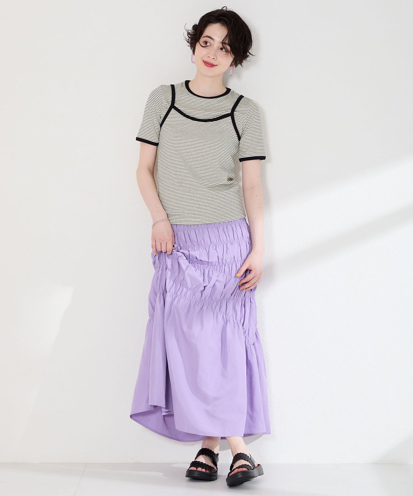 【Fit meサンダル】編みベルトサンダル/61225
