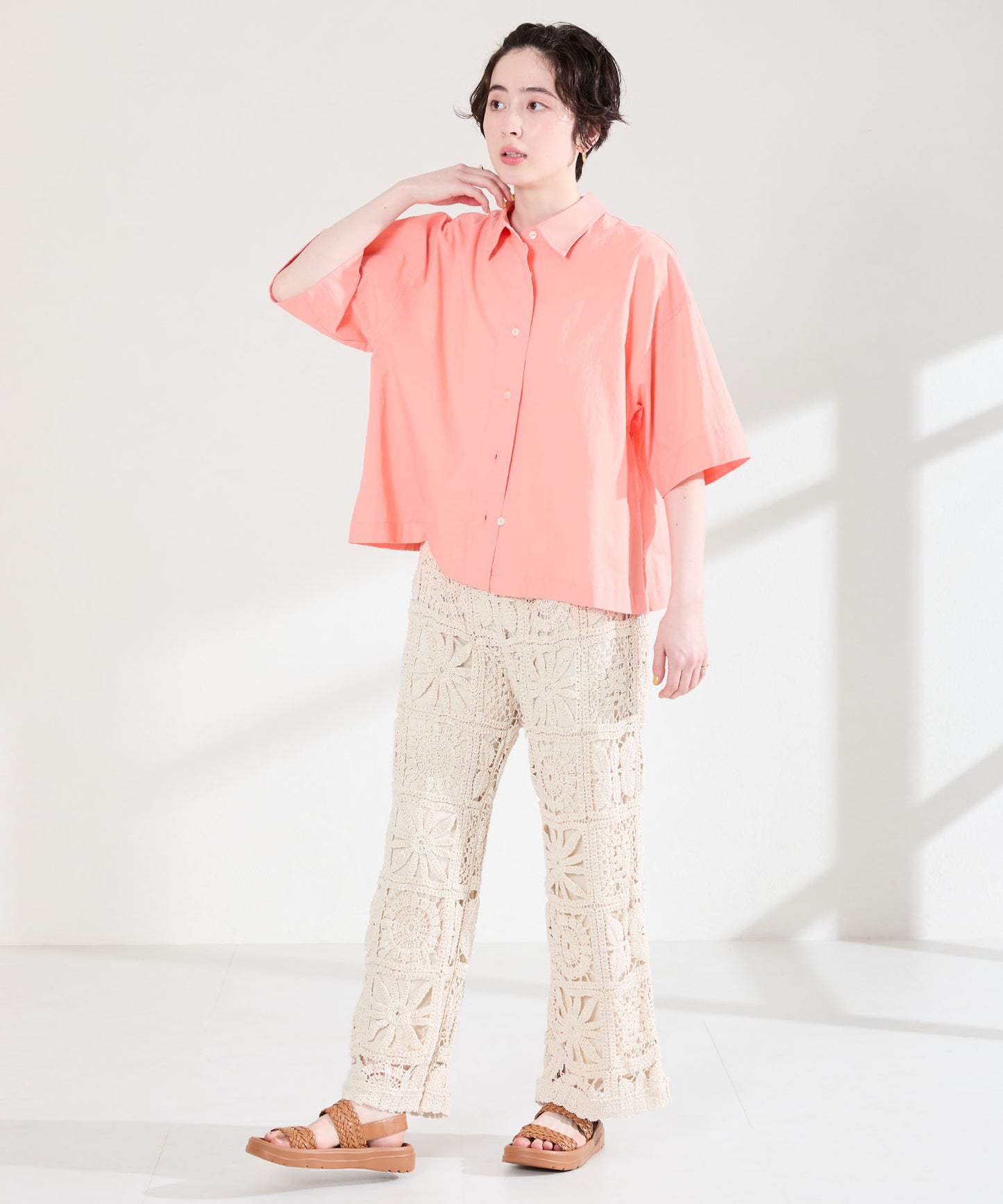 【Fit meサンダル】編みベルトサンダル/61225