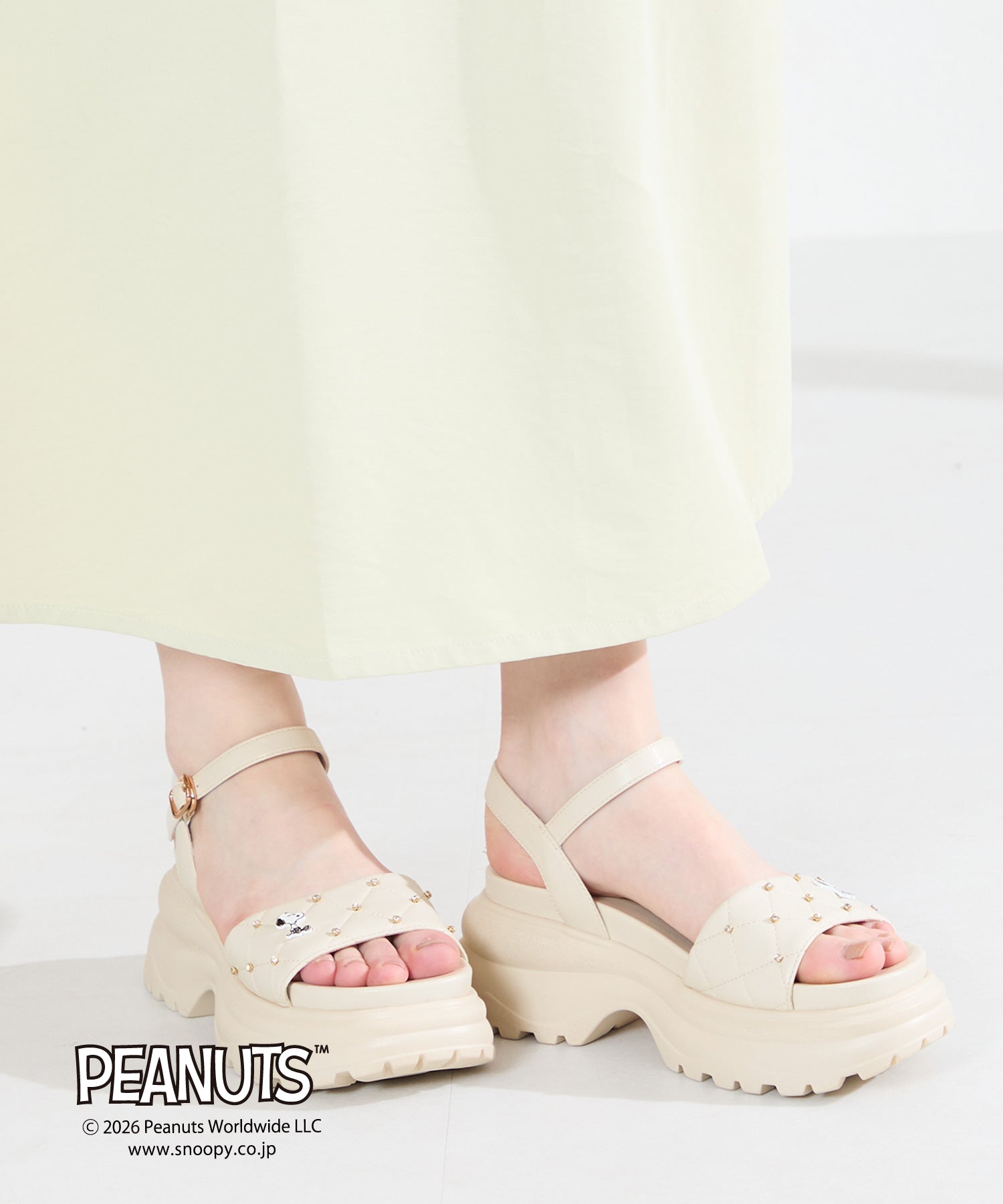 PEANUTSデザイン厚底サンダル/61238