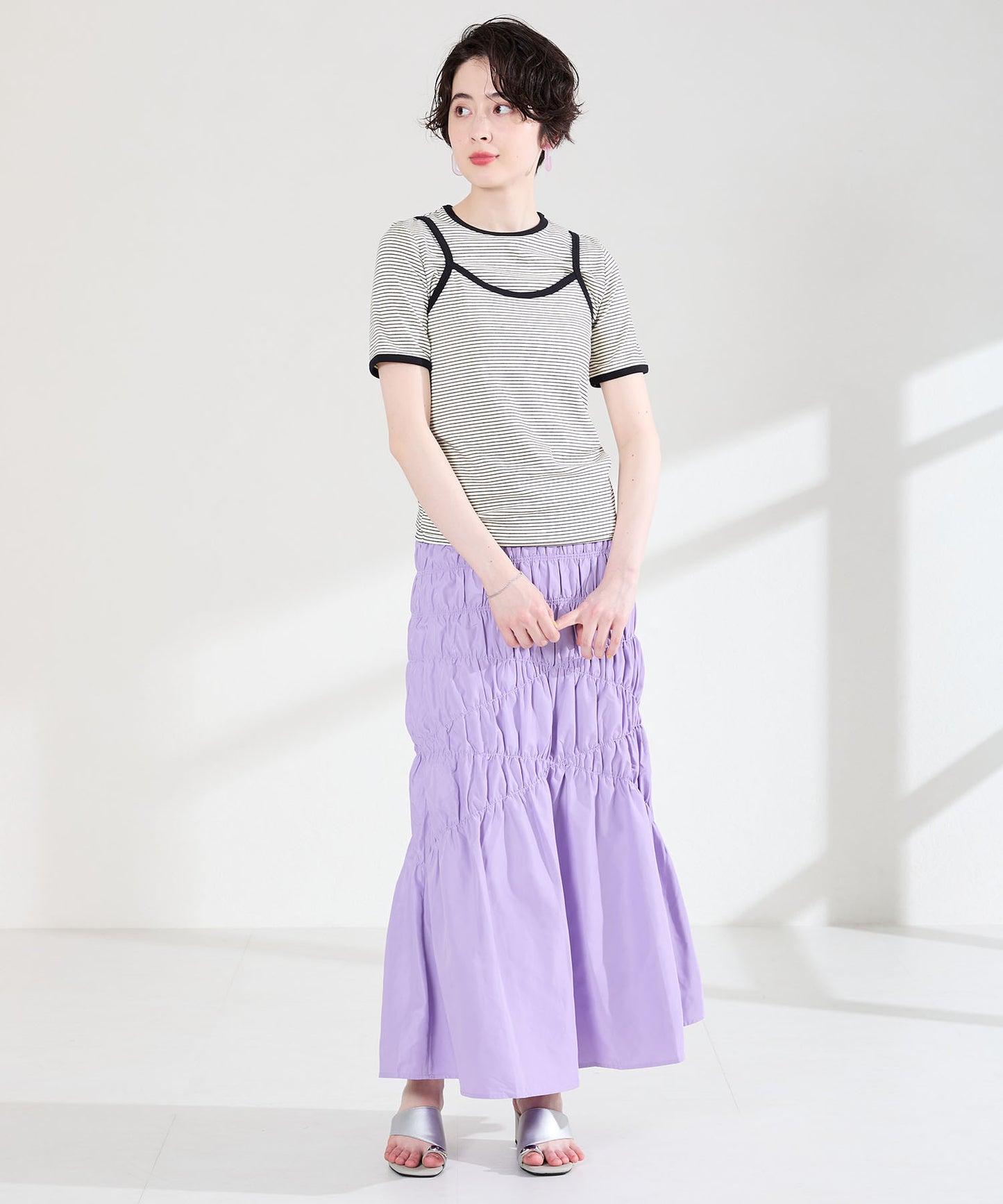 【WEB先行予約/5月中旬発売予定】メタルパーツトングヒールサンダル/61239