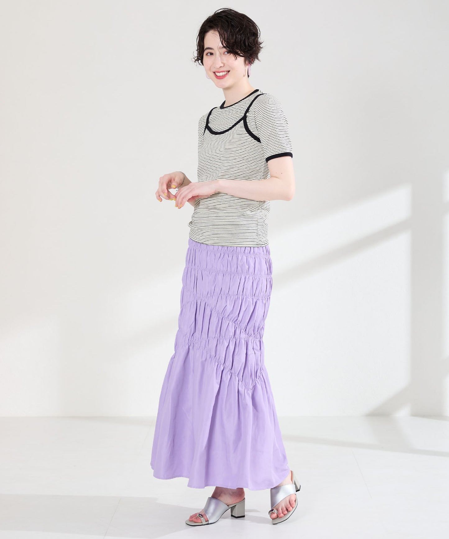 【WEB先行予約/5月中旬発売予定】メタルパーツトングヒールサンダル/61239