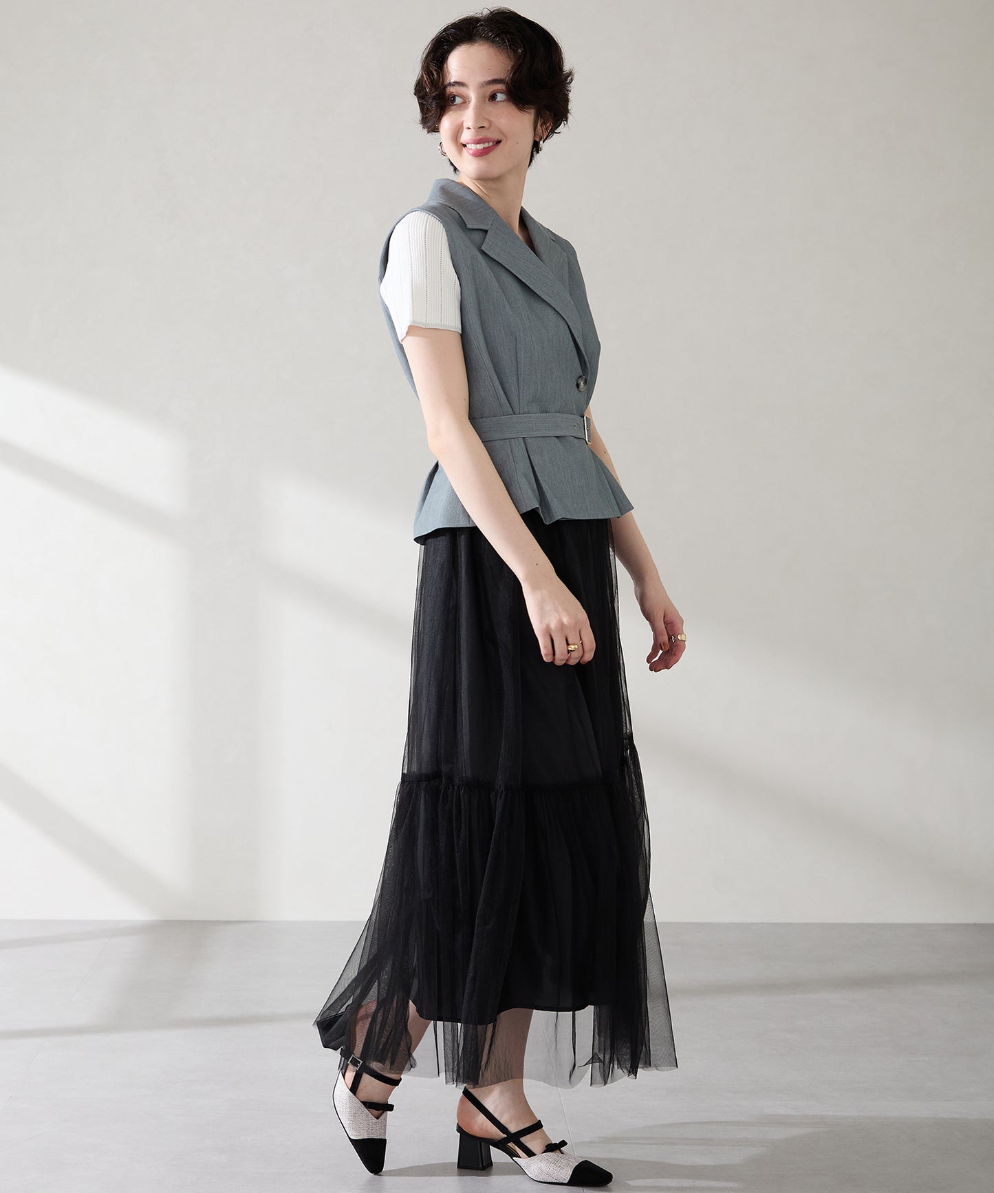 【WEB先行予約/8月中旬発売予定】プチリボンスリングバックパンプス/61306