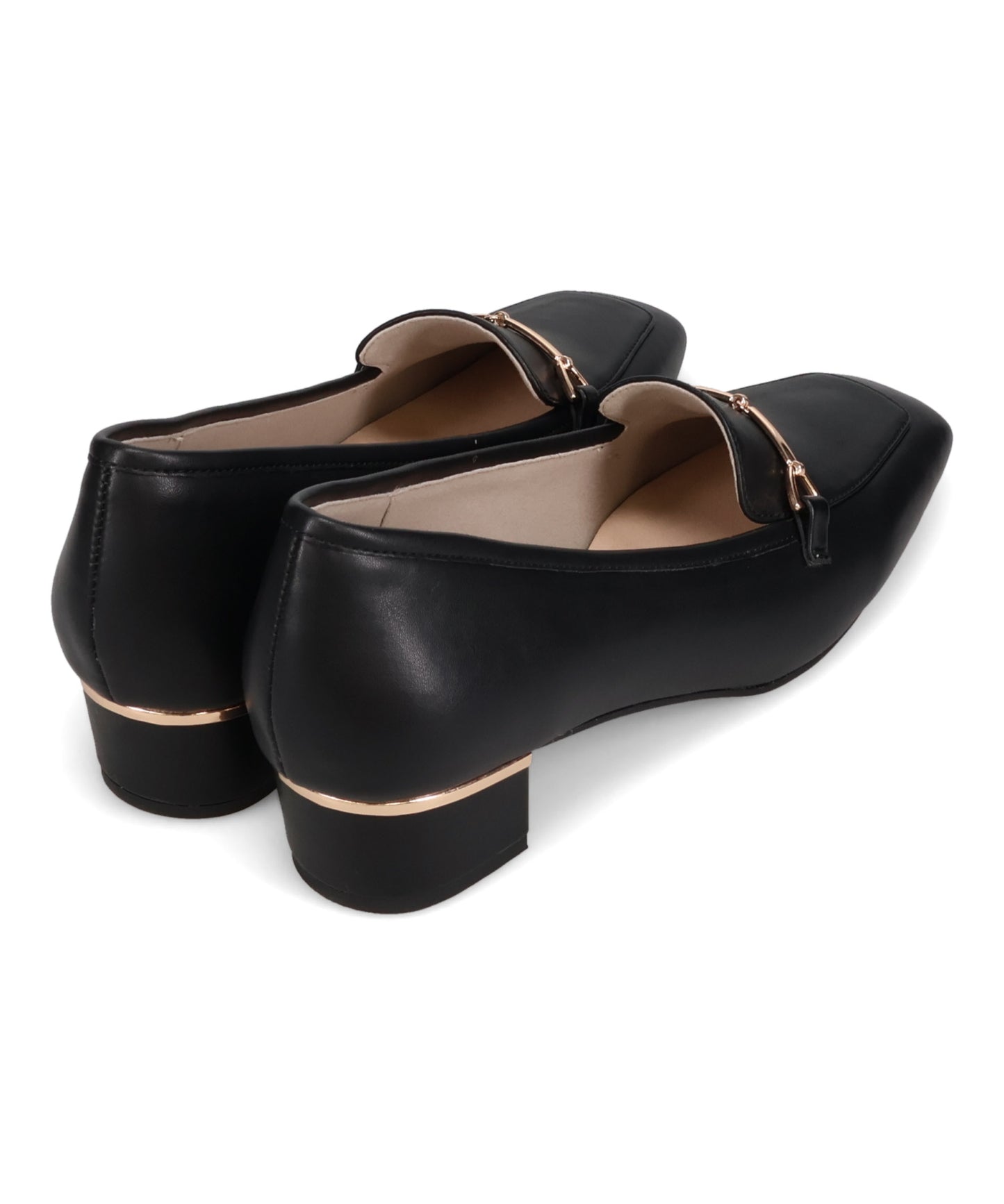 【WEB先行予約/2月下旬発売予定】メタリックラインビットヒールローファー/62101