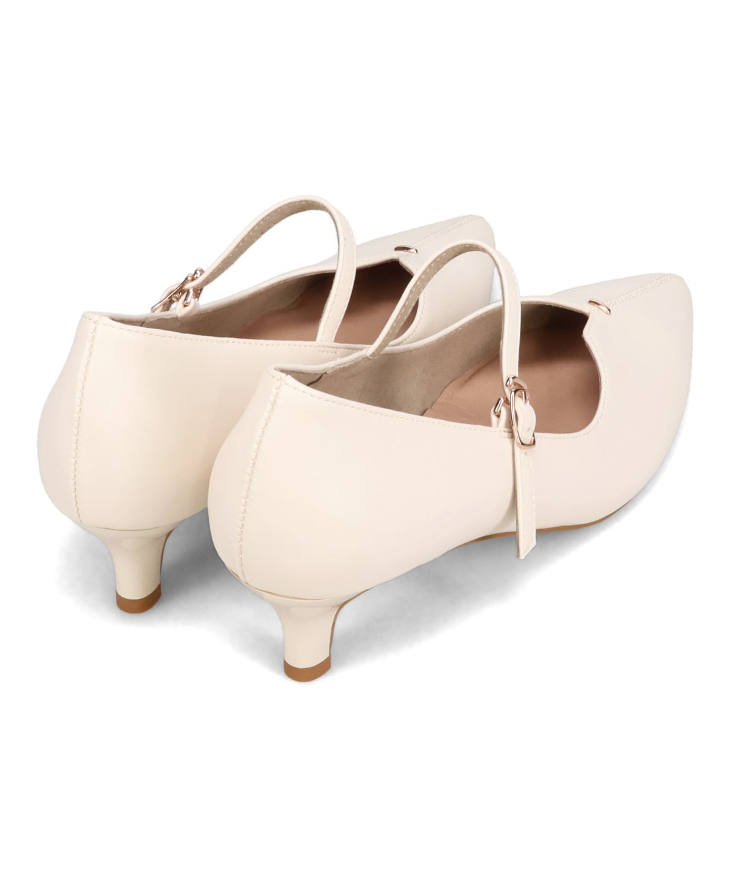 プチメタルパーツストラップヒールパンプス/62102