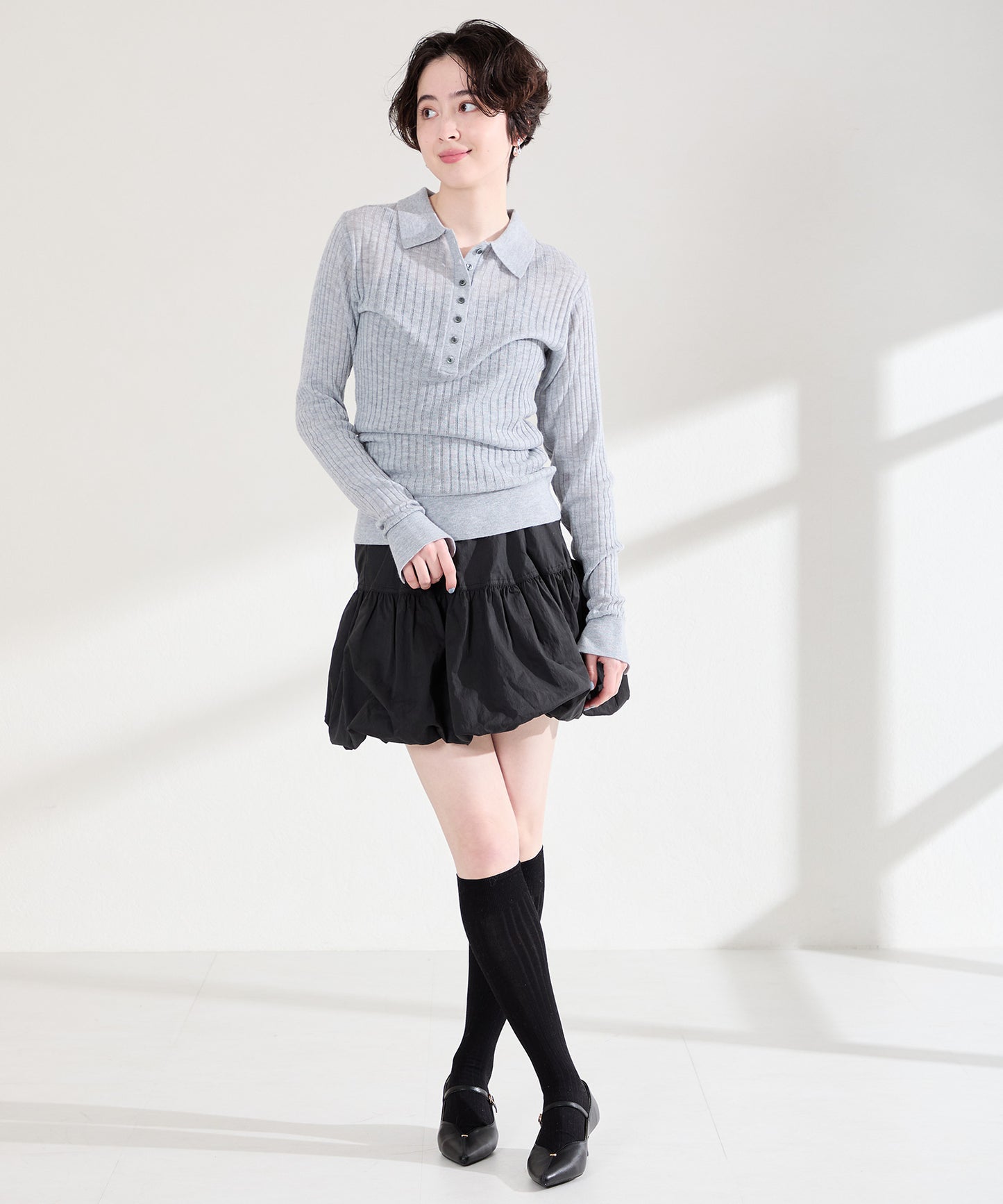 プチメタルパーツストラップヒールパンプス/62102