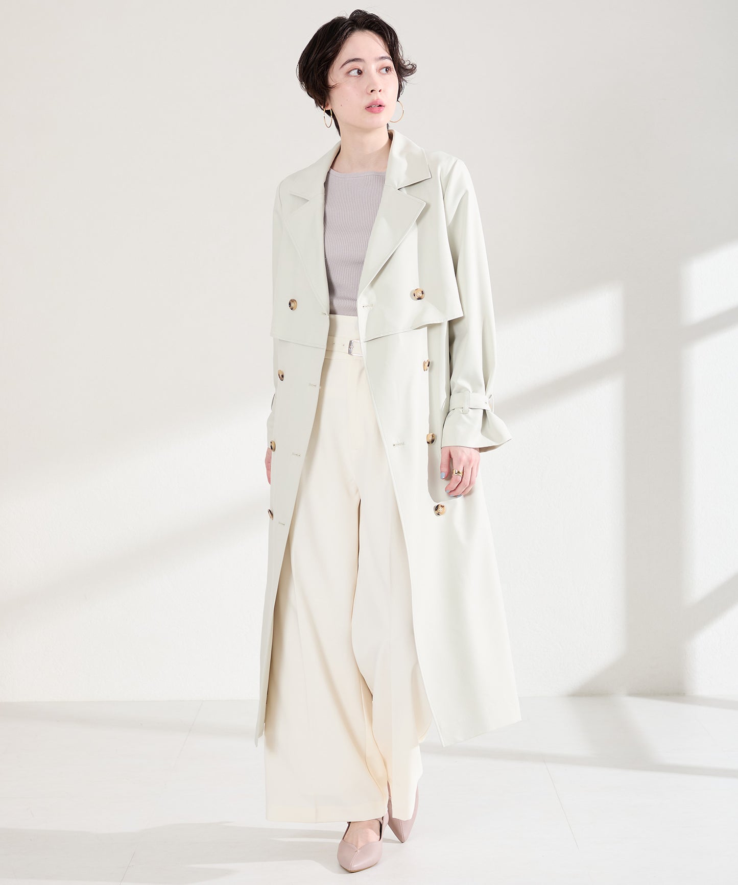 プチメタルパーツストラップヒールパンプス/62102