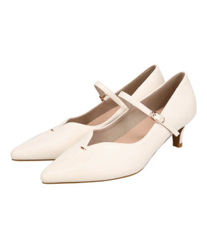 プチメタルパーツストラップヒールパンプス/62102