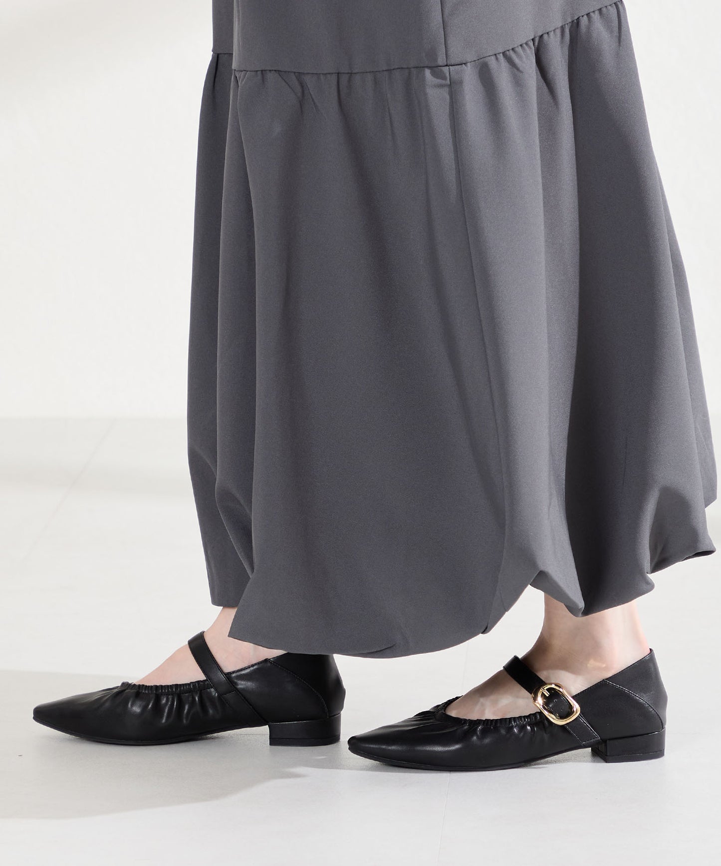 【WEB先行予約/2月下旬発売予定】ギャザーデザインメリージェーンパンプス/62103