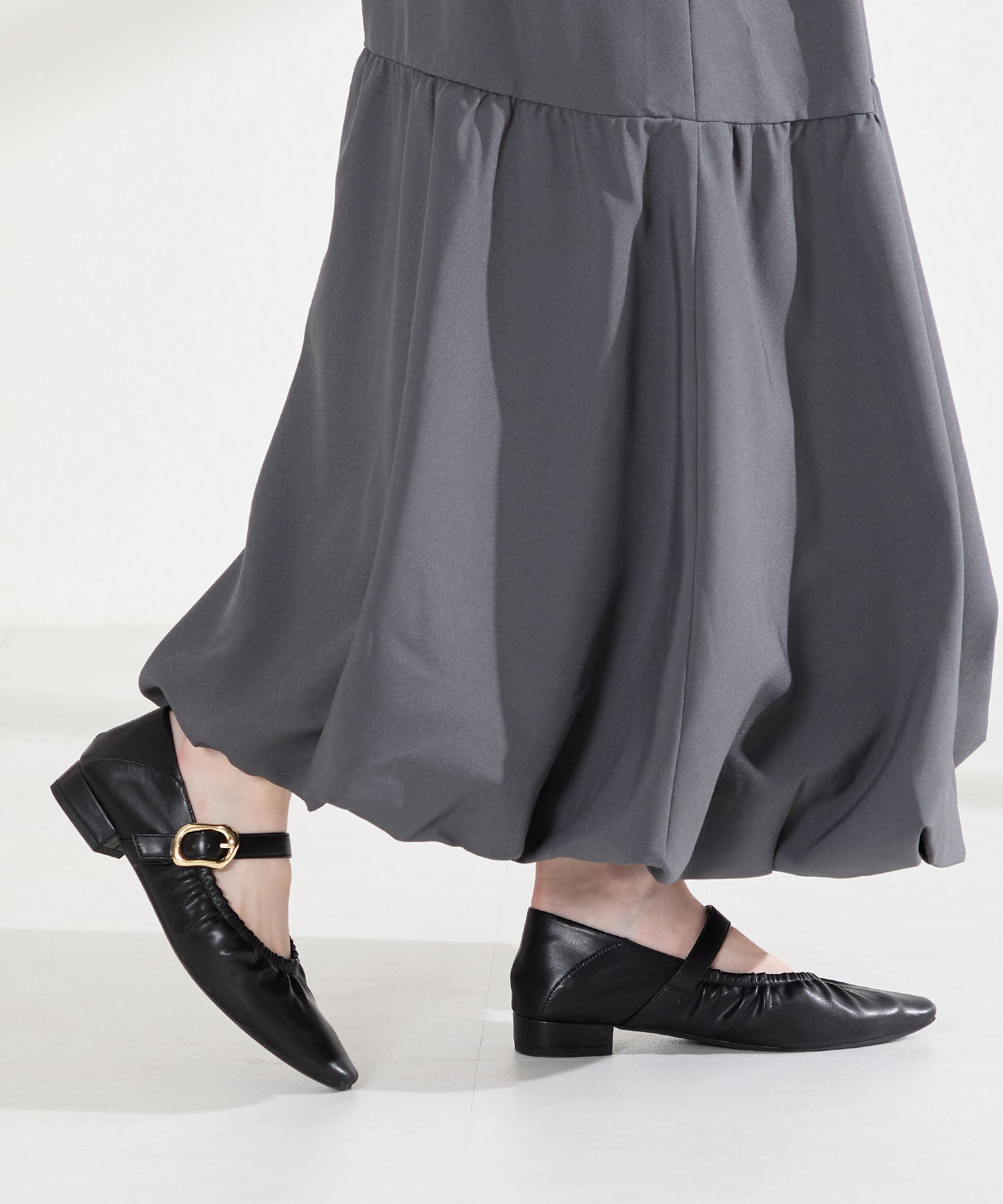 WEB先行予約/2月下旬発売予定】ギャザーデザインメリージェーン