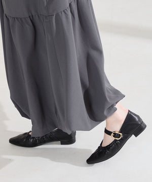 【WEB先行予約/2月下旬発売予定】ギャザーデザインメリージェーンパンプス/62103