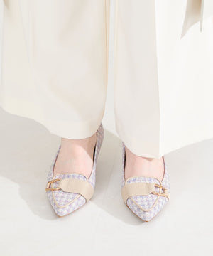 サイドバックルポインテッドトゥパンプス/62104