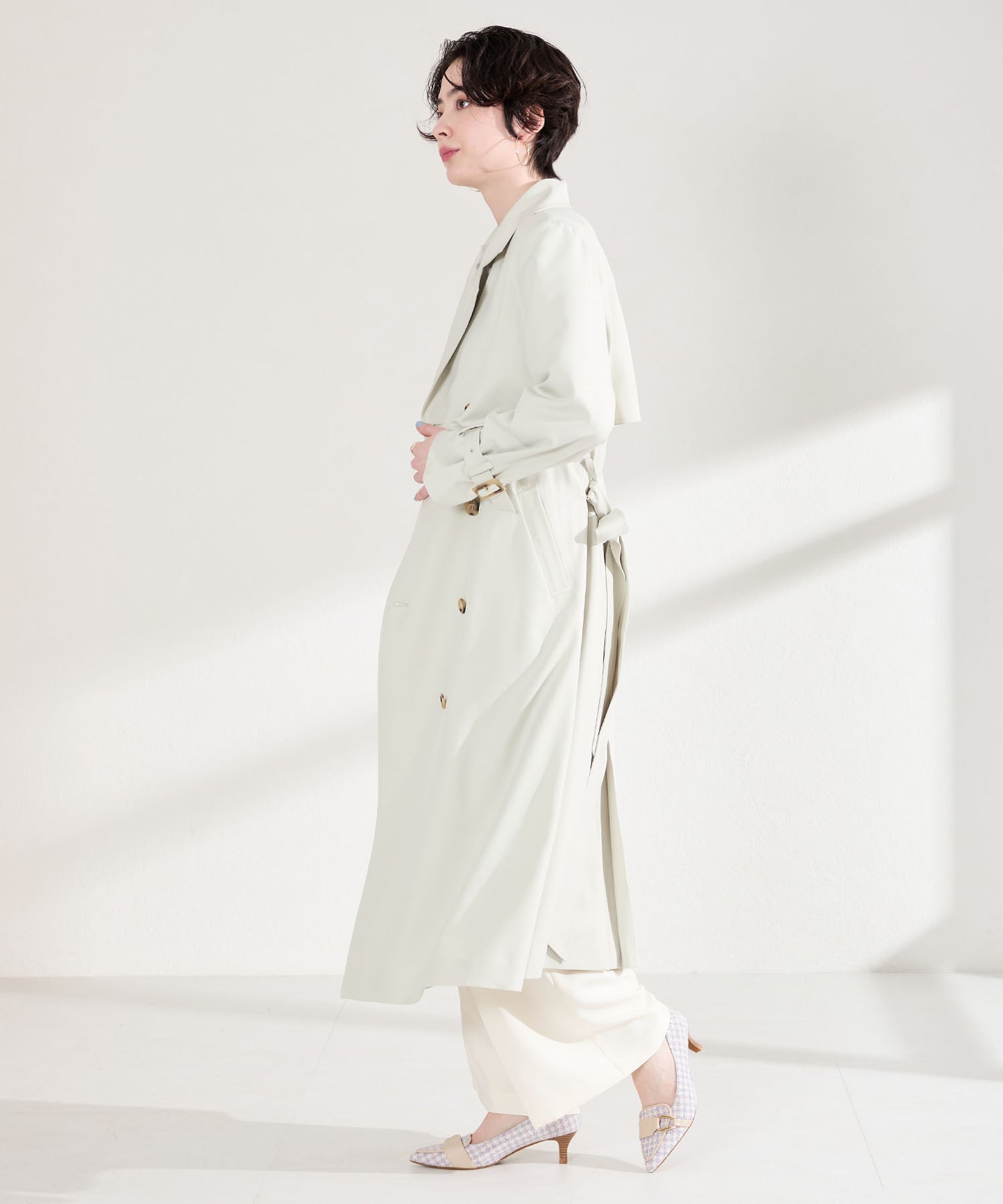 サイドバックルポインテッドトゥパンプス/62104