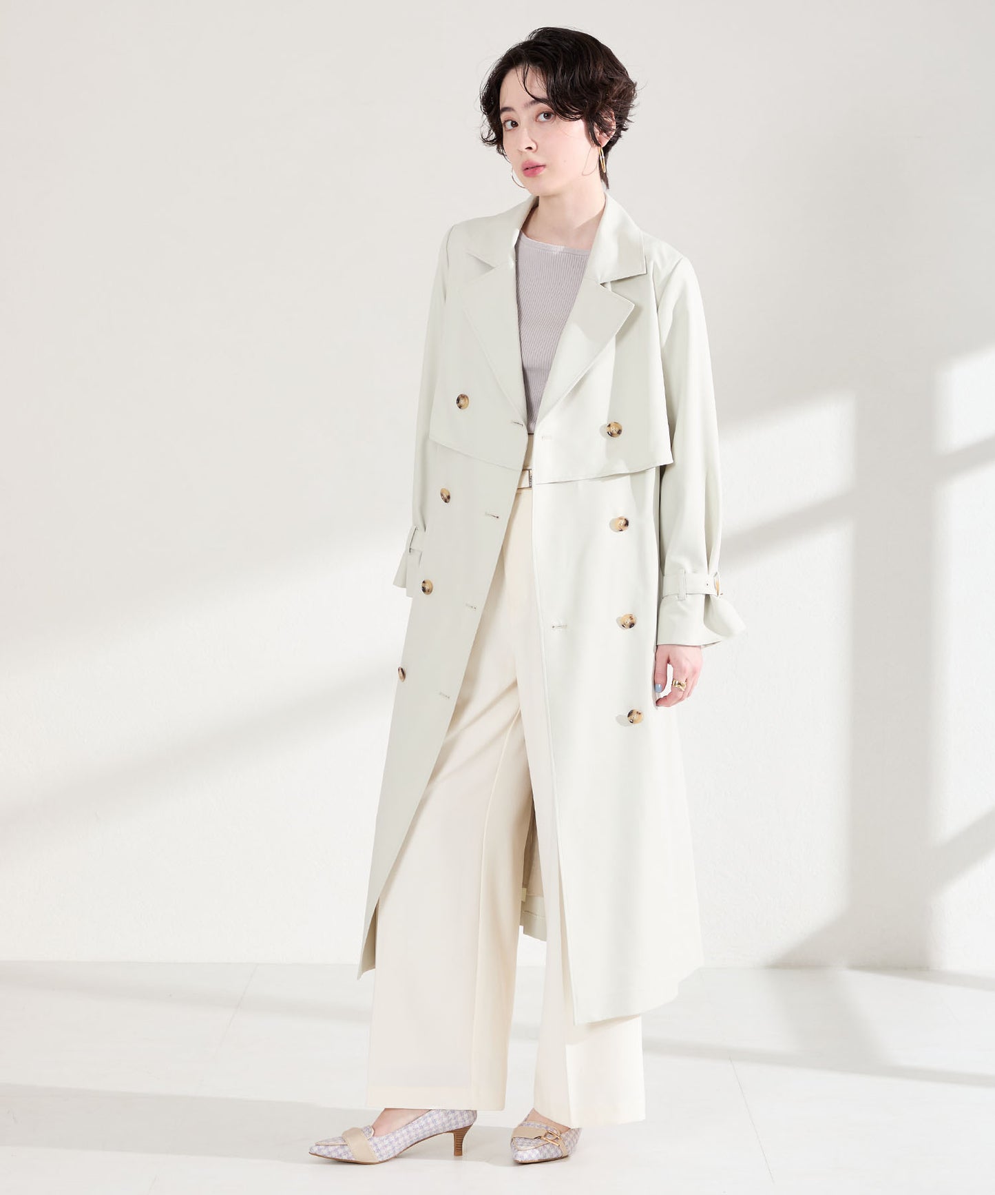 サイドバックルポインテッドトゥパンプス/62104