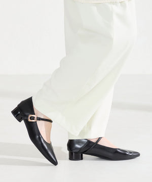 ポインテッドトゥストラップバブーシュ/62106