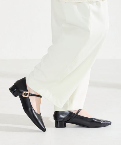 ポインテッドトゥストラップバブーシュ/62106