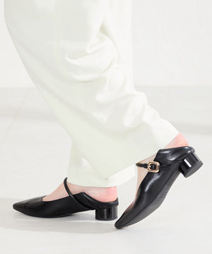 ポインテッドトゥストラップバブーシュ/62106