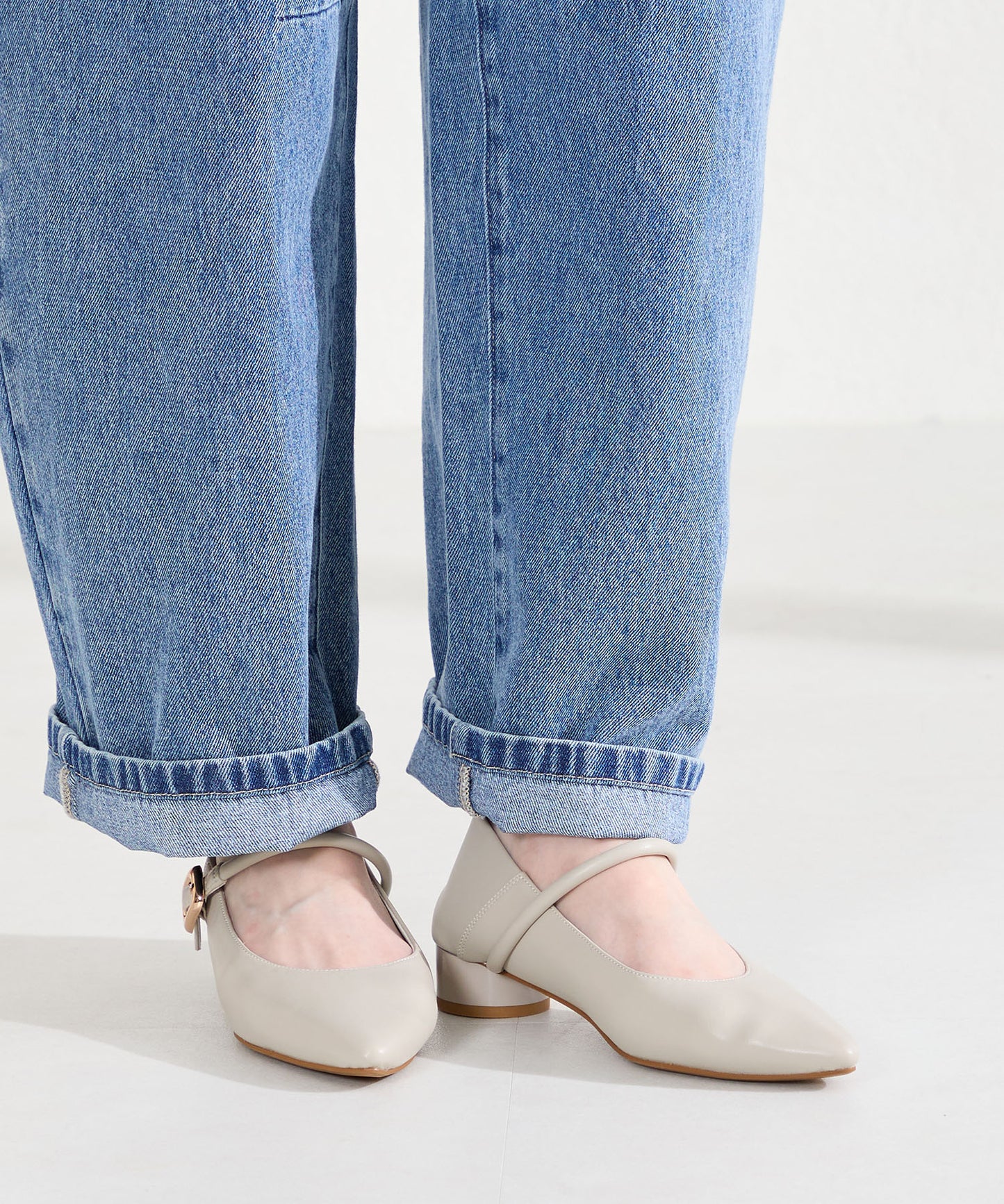 ポインテッドトゥストラップバブーシュ/62106