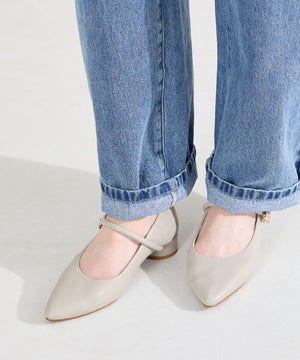 ポインテッドトゥストラップバブーシュ/62106