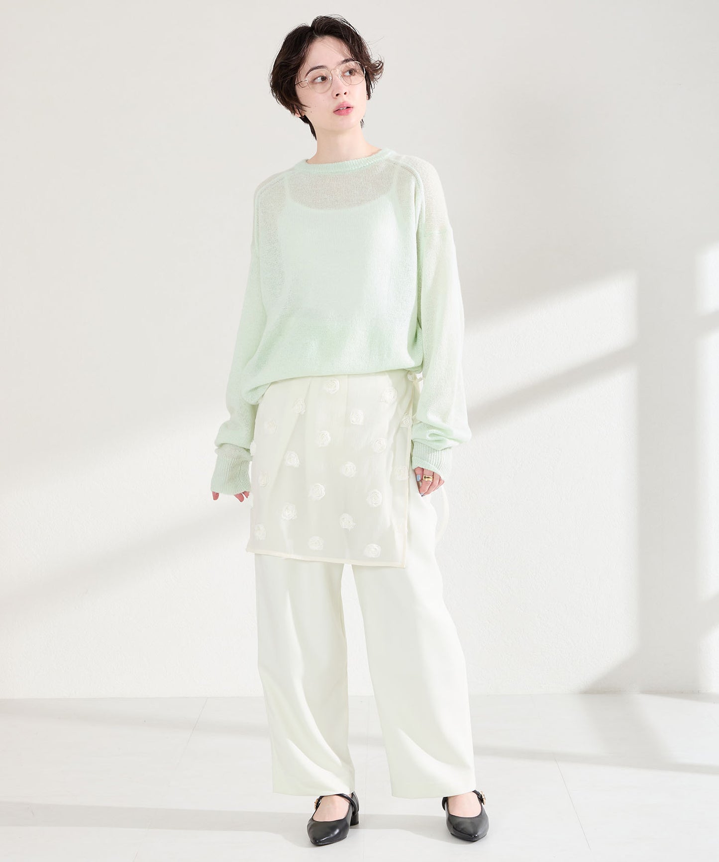 ポインテッドトゥストラップバブーシュ/62106