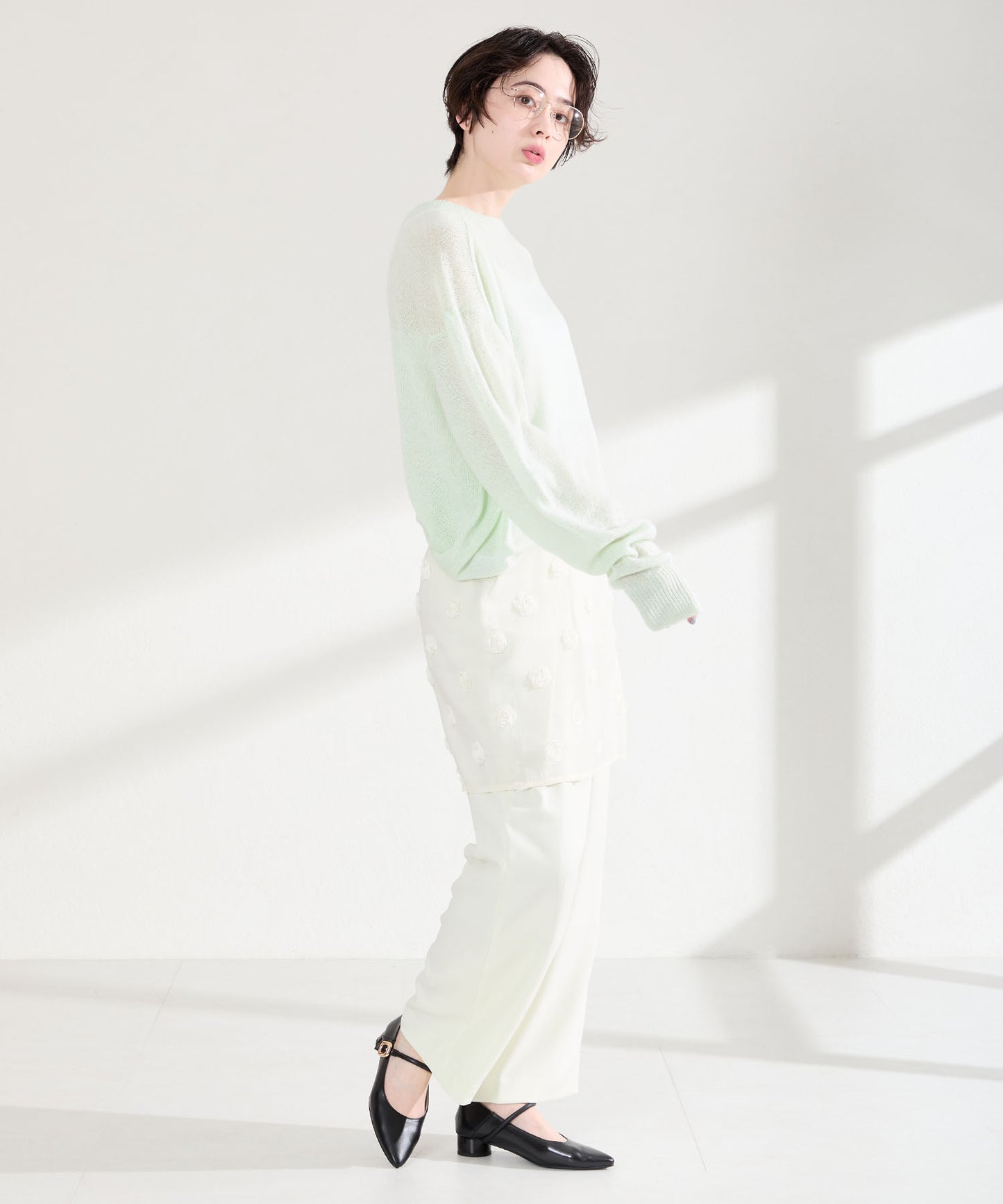 ポインテッドトゥストラップバブーシュ/62106