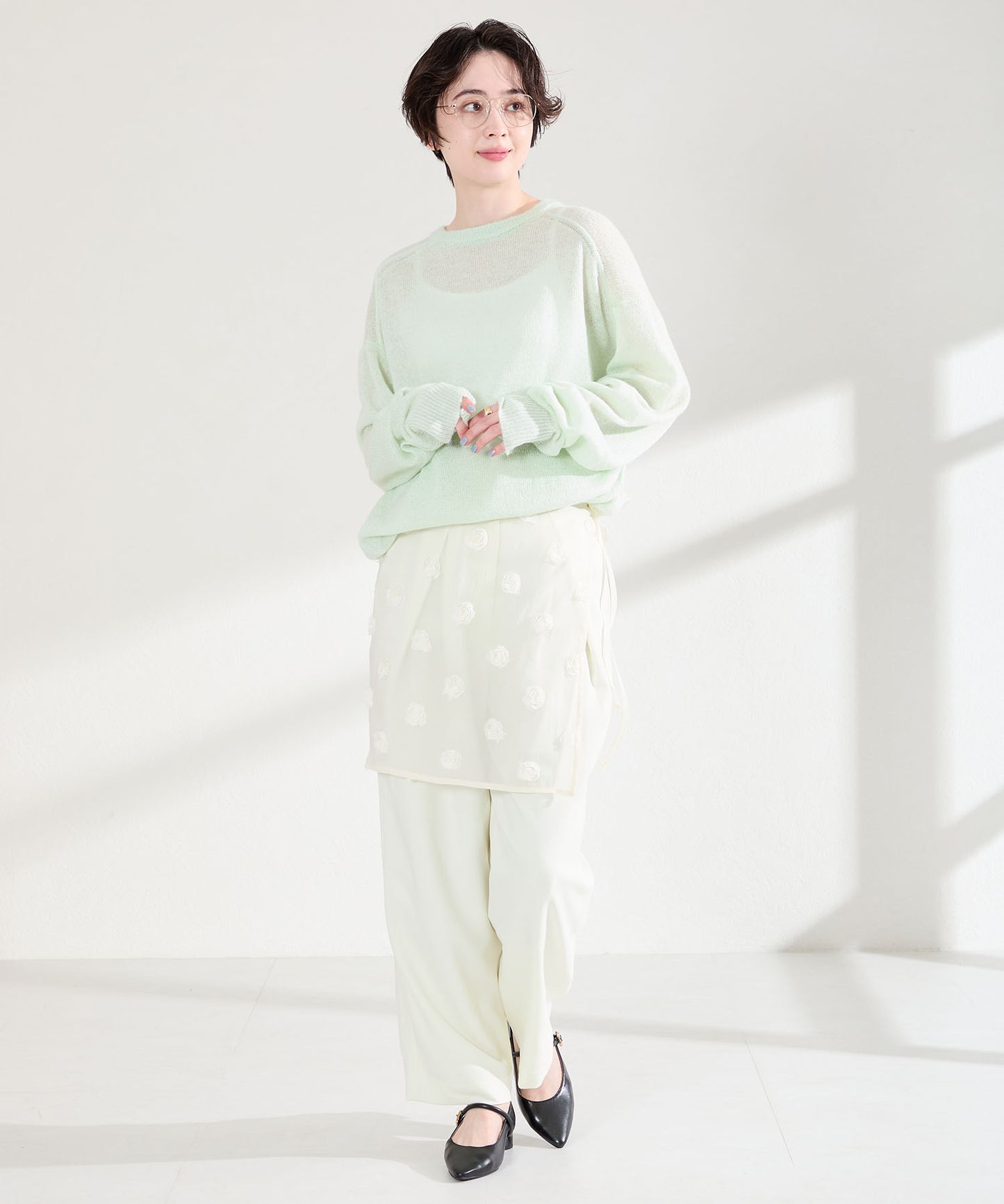 ポインテッドトゥストラップバブーシュ/62106