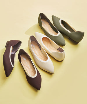 配色ニットパンプス/62107