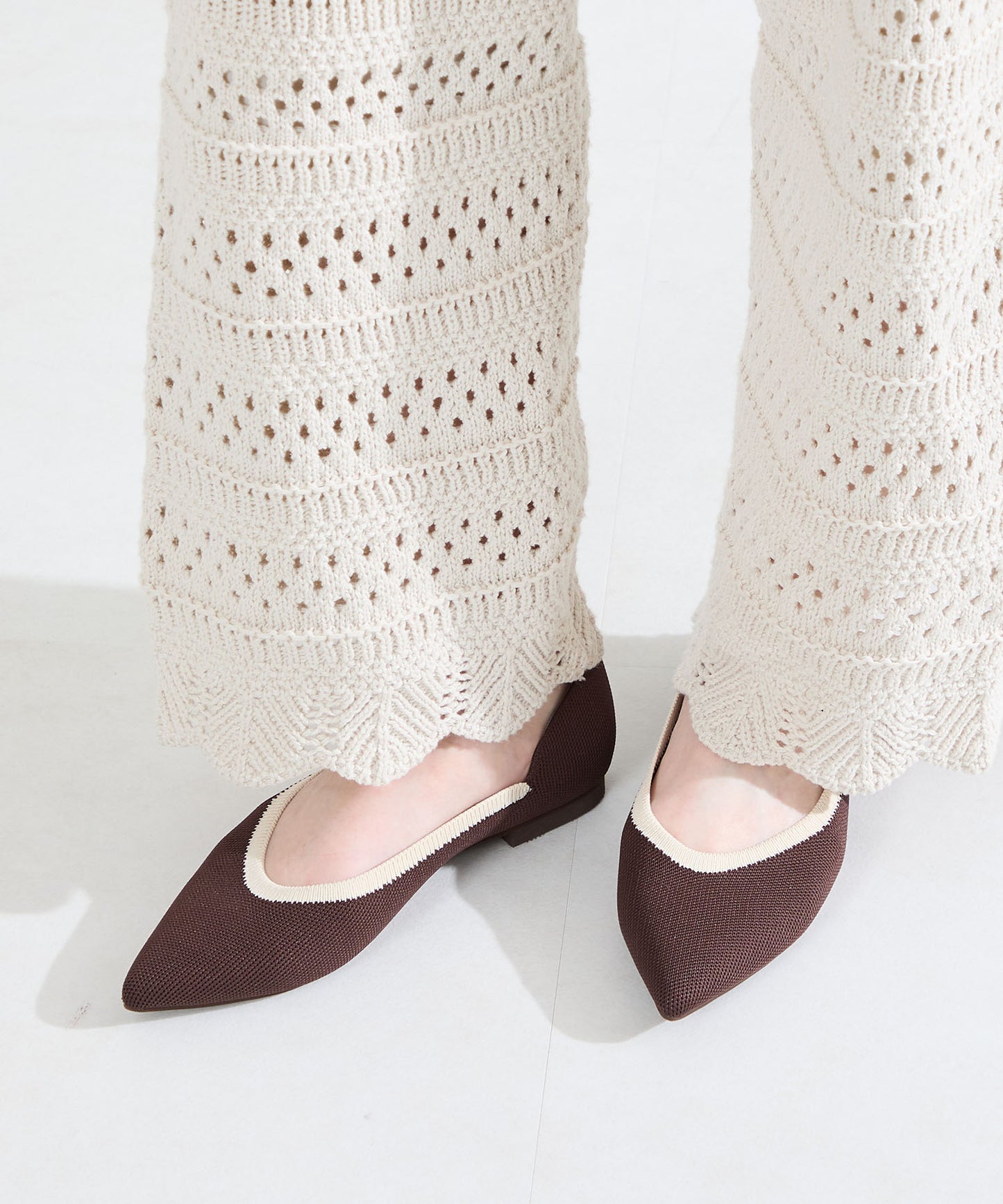 配色ニットパンプス/62107