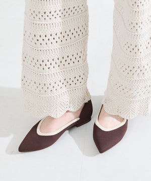 配色ニットパンプス/62107