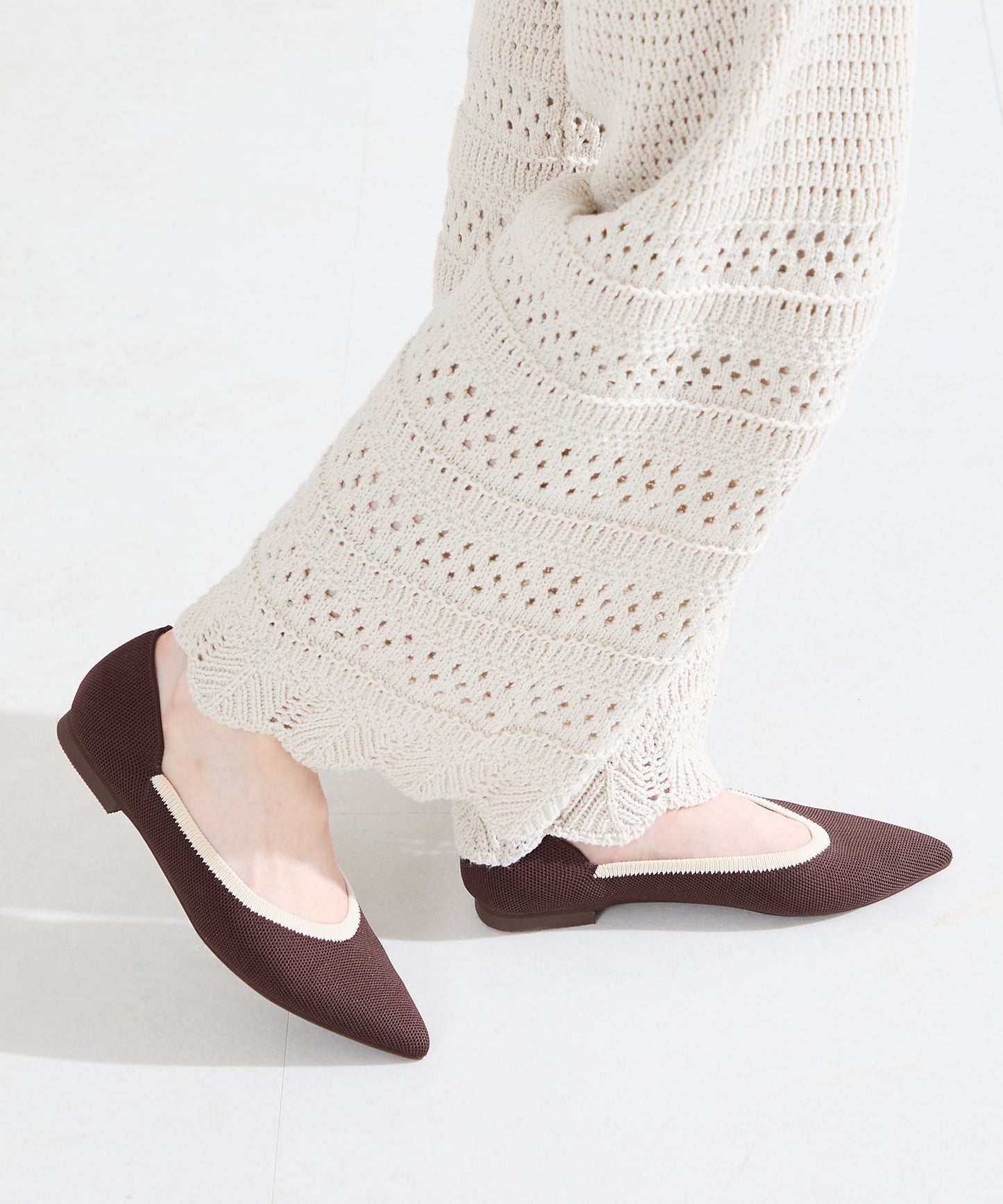 配色ニットパンプス/62107