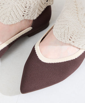 配色ニットパンプス/62107