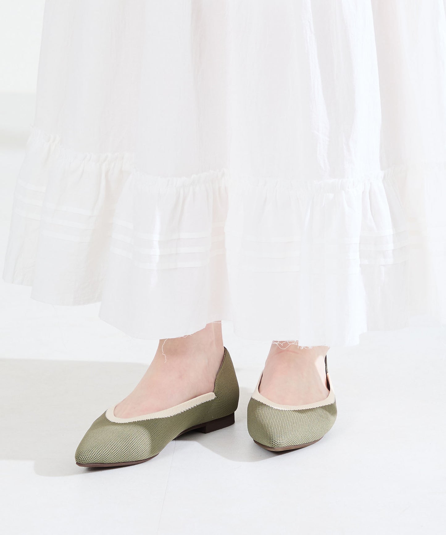 配色ニットパンプス/62107