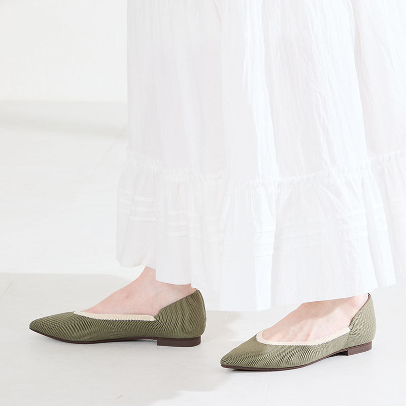 配色ニットパンプス/62107