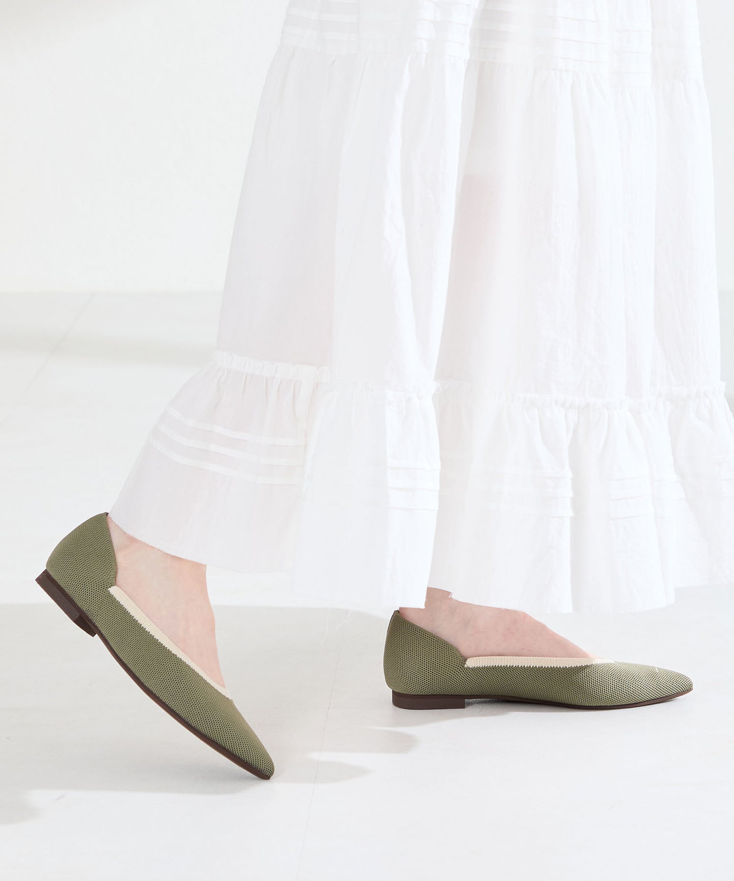 配色ニットパンプス/62107