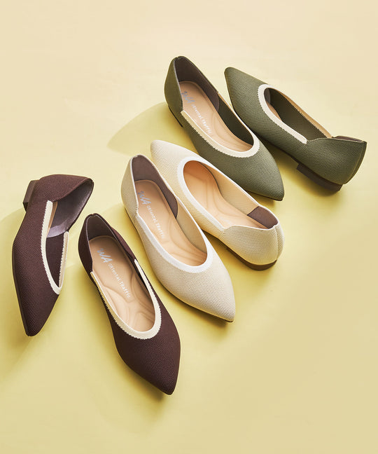 配色ニットパンプス/62107