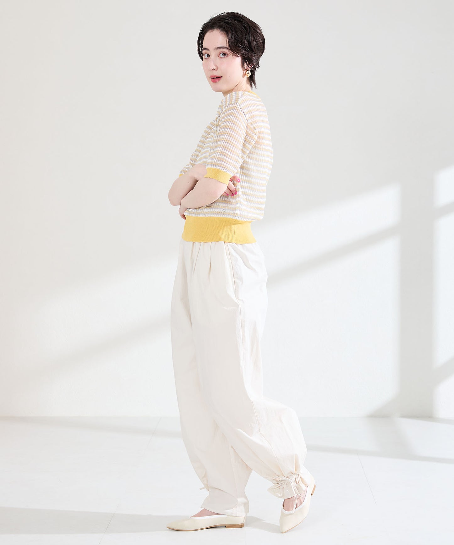 配色ニットパンプス/62107