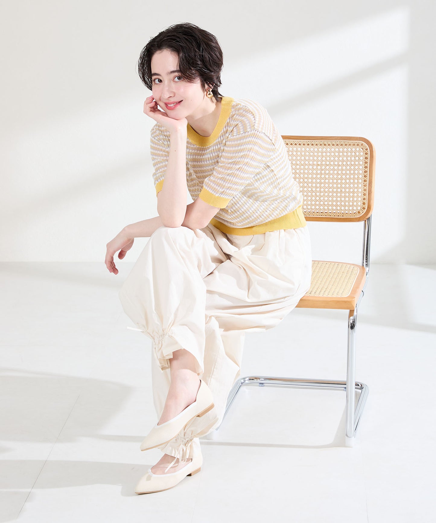 配色ニットパンプス/62107