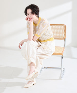 配色ニットパンプス/62107