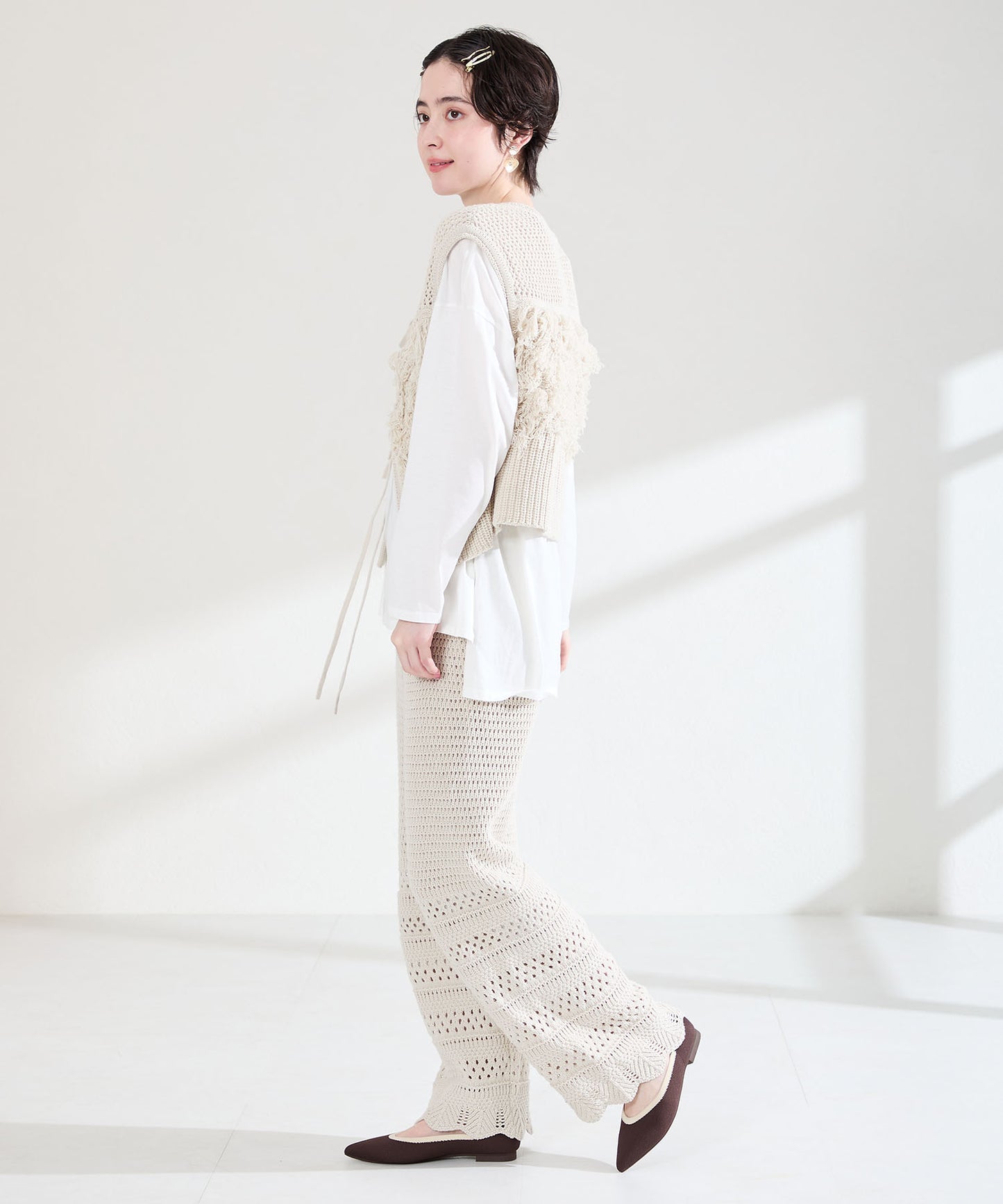 配色ニットパンプス/62107