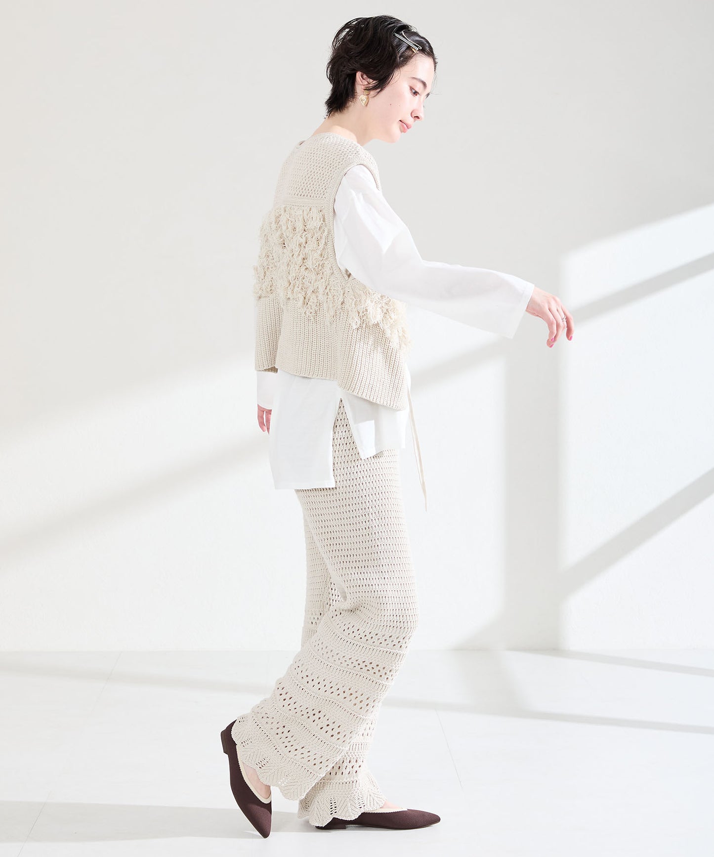 配色ニットパンプス/62107